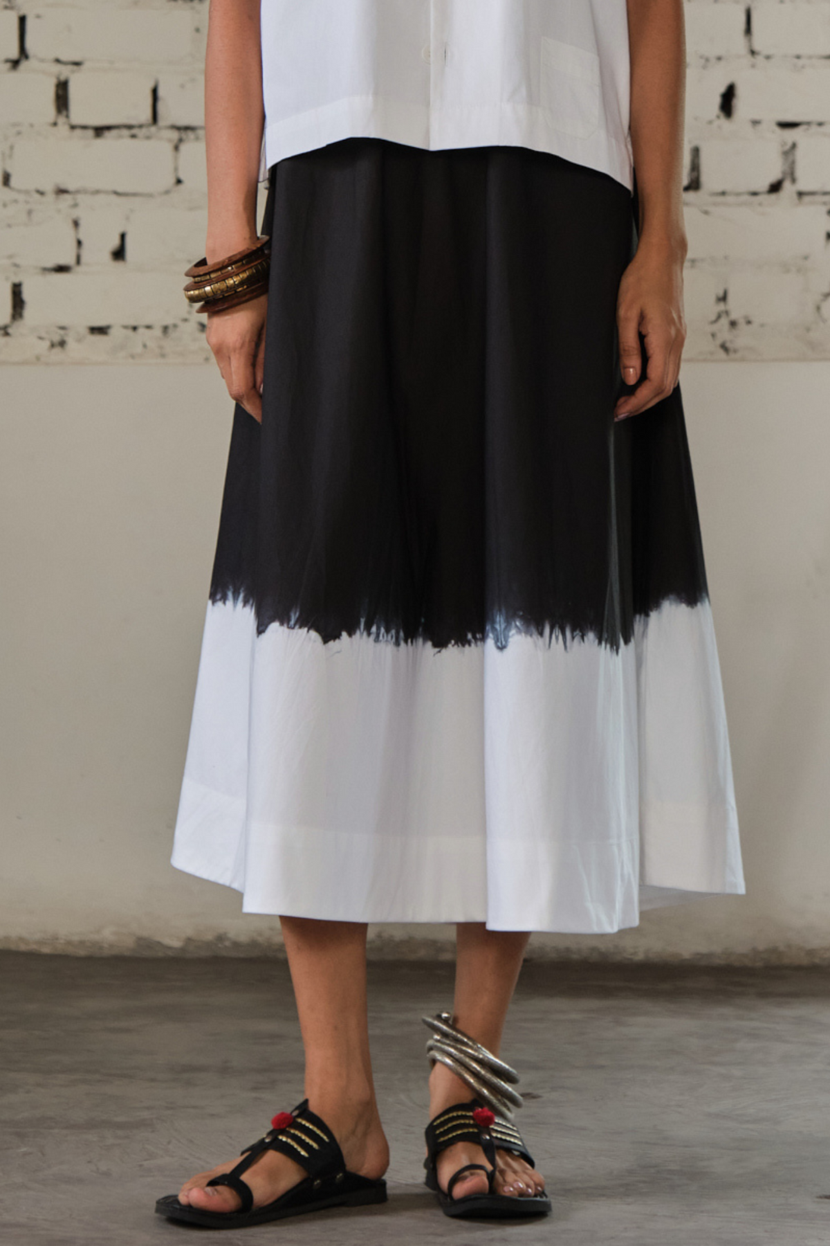 TONK DRIP SKIRT- BLACK