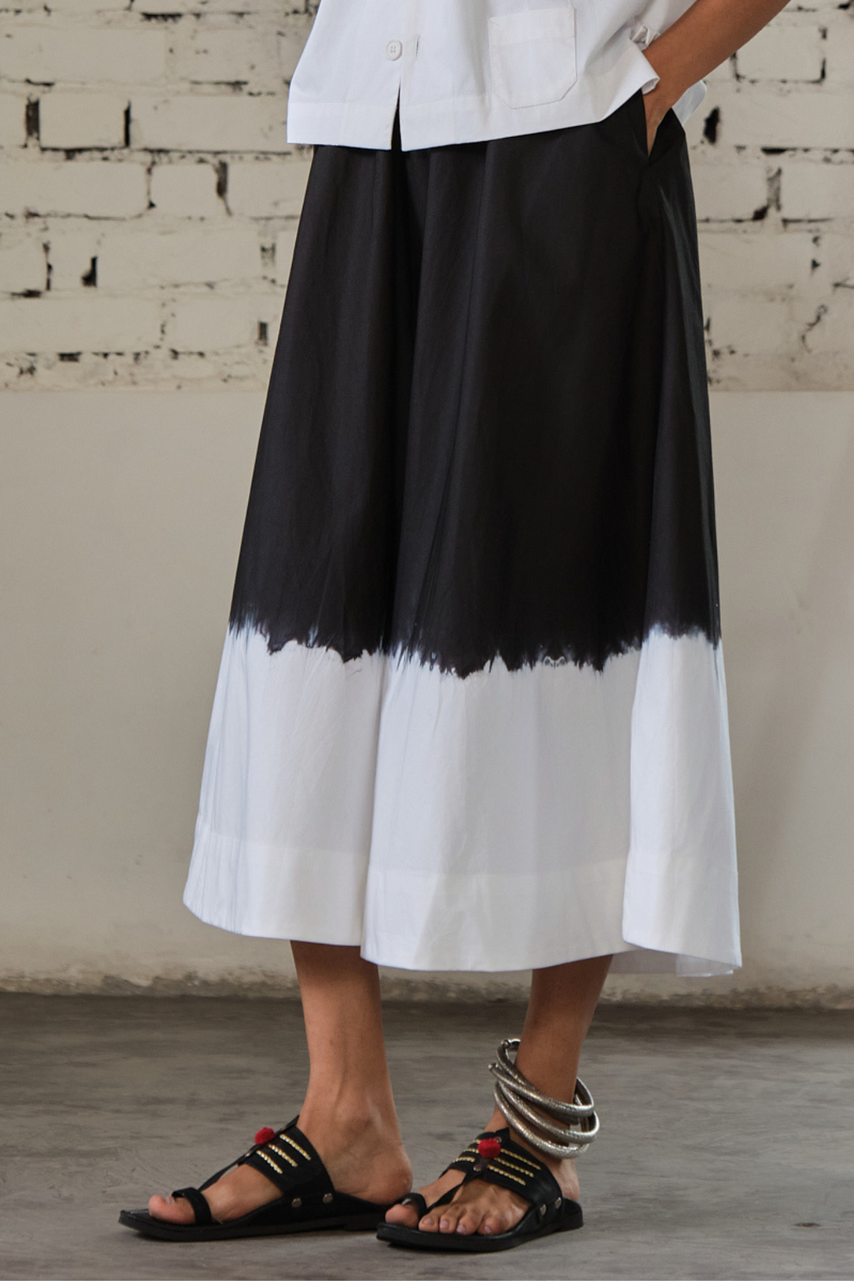 TONK DRIP SKIRT- BLACK