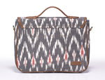 Load image into Gallery viewer, Office Satchel- Grey Ikat - October Jaipur
