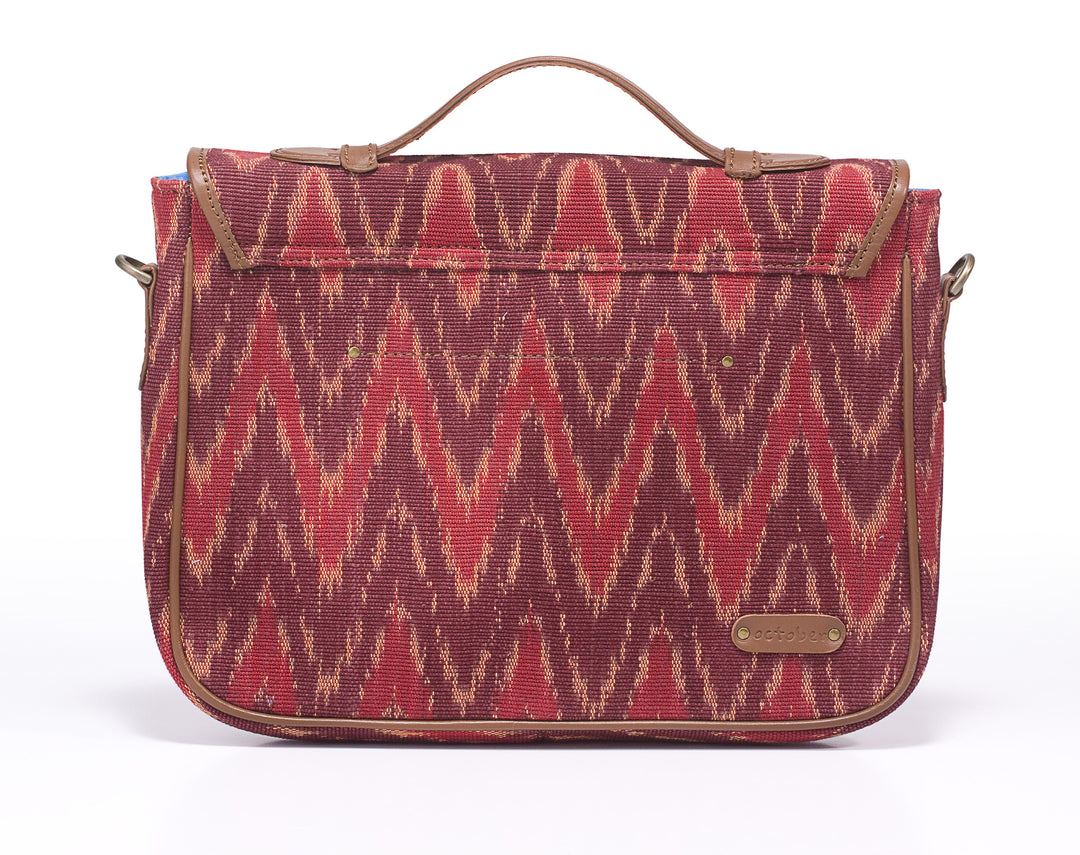 Office Satchel- Red Ikat - October Jaipur