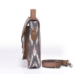 Load image into Gallery viewer, Office Satchel- Grey Ikat - October Jaipur