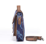 Load image into Gallery viewer, Office Satchel- Blue Ikat - October Jaipur
