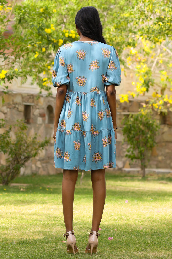 Saira Pleat Dress- Floral