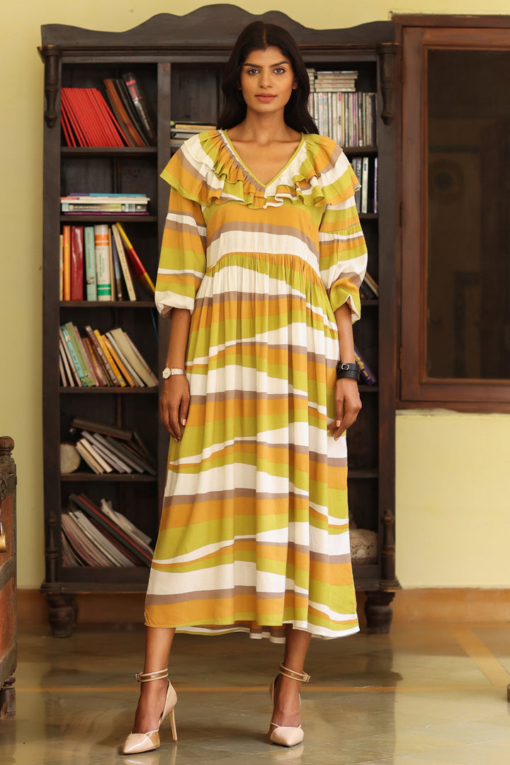 Julie Day Dress-Wave Ruffle