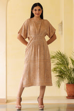 Load image into Gallery viewer, Mira Durbar Dress- Tan