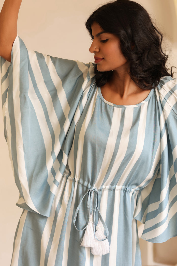 Stella Kaftan Dress-Stripe