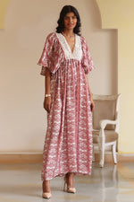 Load image into Gallery viewer, Simone Lace Kaftan-Garden