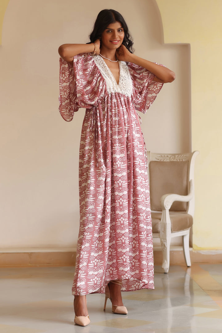 Simone Lace Kaftan-Garden