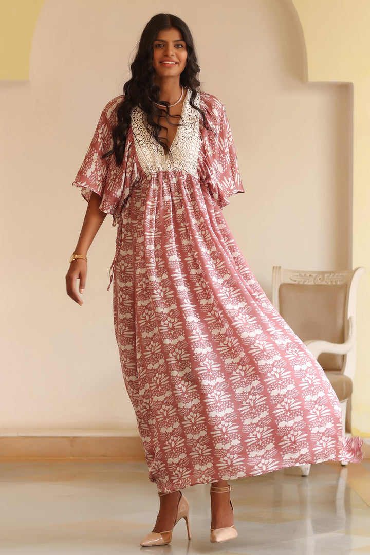 Simone Lace Kaftan-Garden
