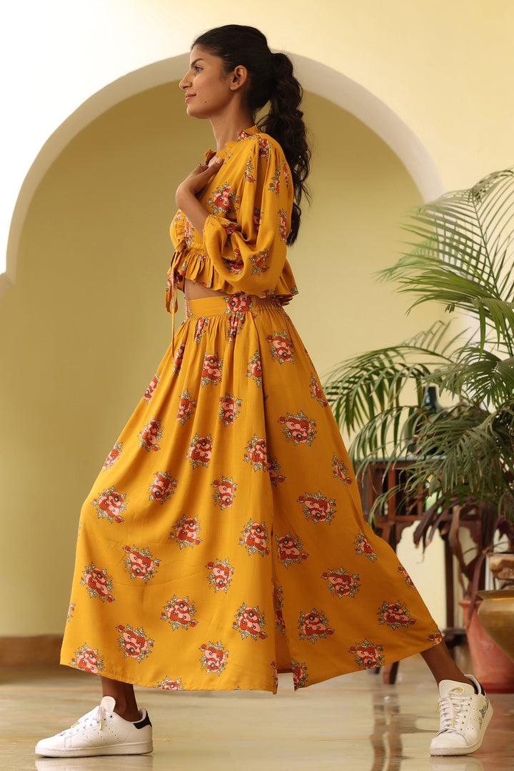 Sabrina Skirt Set- Mustard
