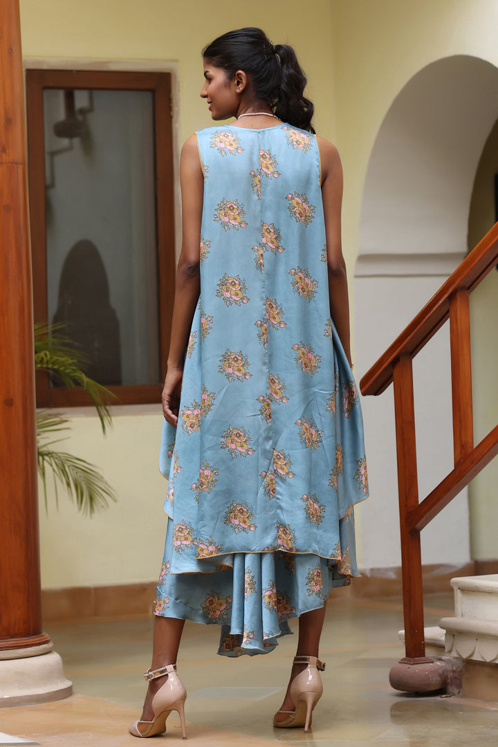 Swara Skirt Set-Silk Flora