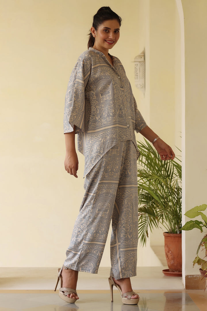 Nicole Shirt Co-ord Set-Darbar