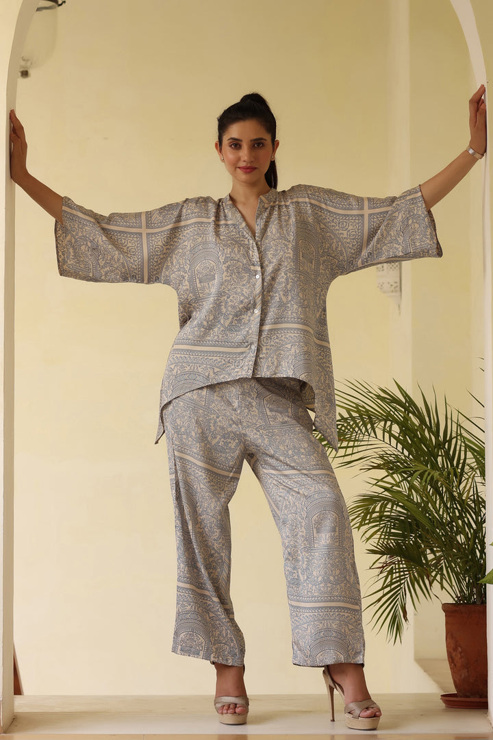 Nicole Shirt Co-ord Set-Darbar