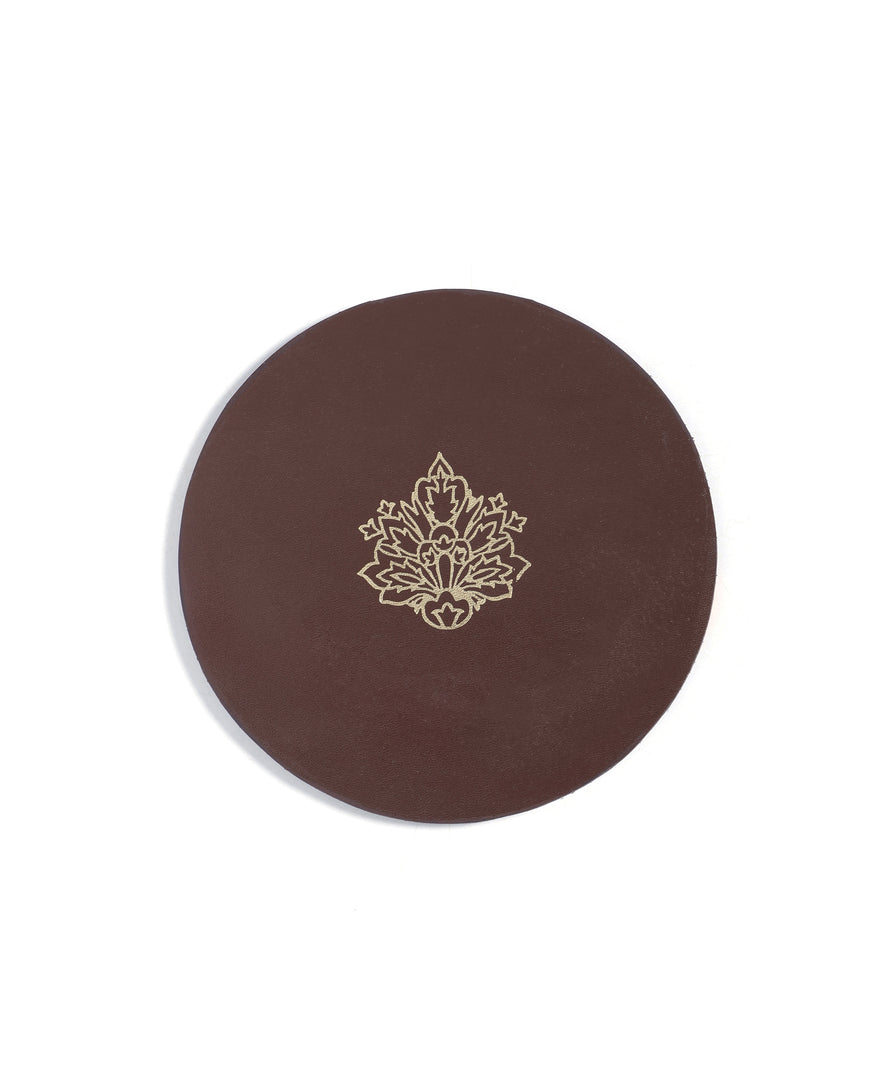 Autumn Leaf-Leather Coasters(Set of 4) - October Jaipur