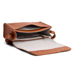 Load image into Gallery viewer, TAN LEATHER SATCHEL- THE MUSE - October Jaipur