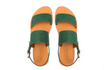 Load image into Gallery viewer, DOUBLE STRAP SANDAL- GREEN - October Jaipur
