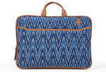 Load image into Gallery viewer, Laptop Bag - Blue Ikat Durrie - October Jaipur