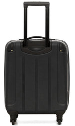 Load image into Gallery viewer, Dapper Wheels-Leather Trolley Bag Black - October Jaipur