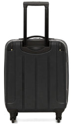 Load image into Gallery viewer, Dapper Wheels-Leather Trolley Bag Black - October Jaipur
