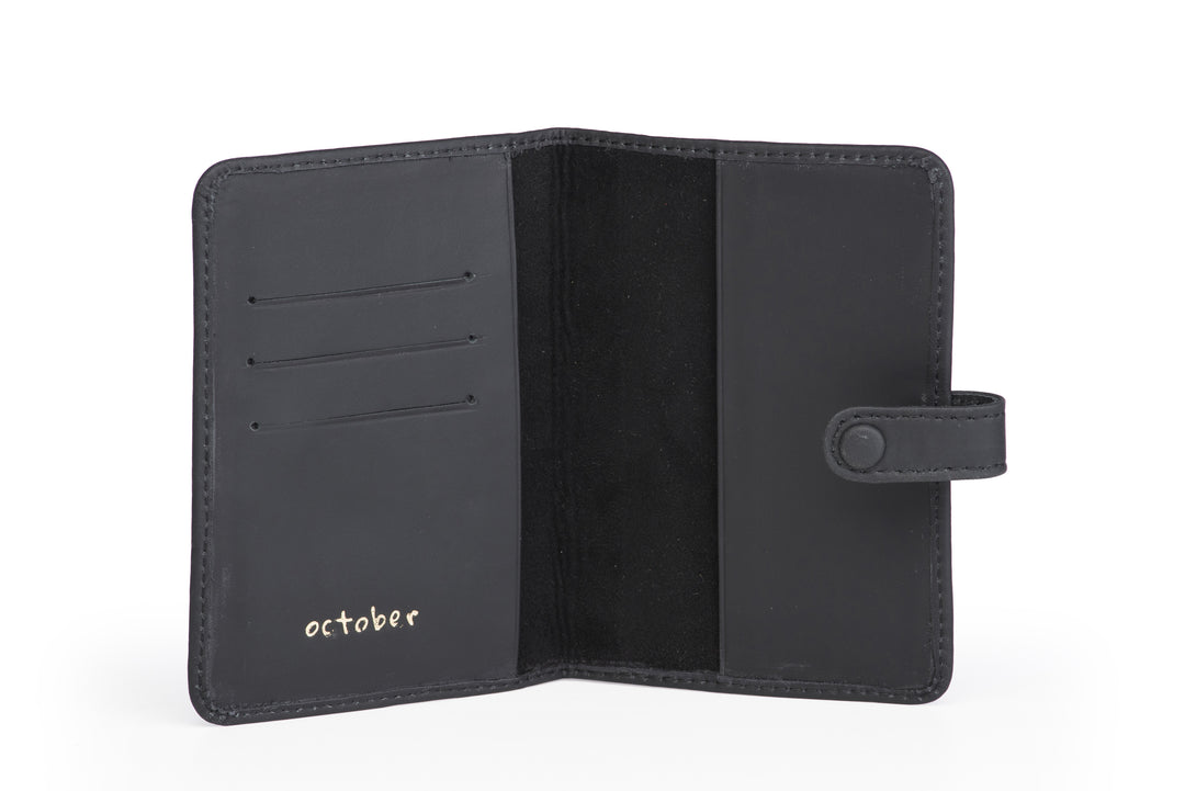 Oslo -Passport Wallet Black - October Jaipur