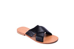 Load image into Gallery viewer, Criss Cross Slipper- Black - October Jaipur
