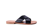 Load image into Gallery viewer, Criss Cross Slipper- Black - October Jaipur
