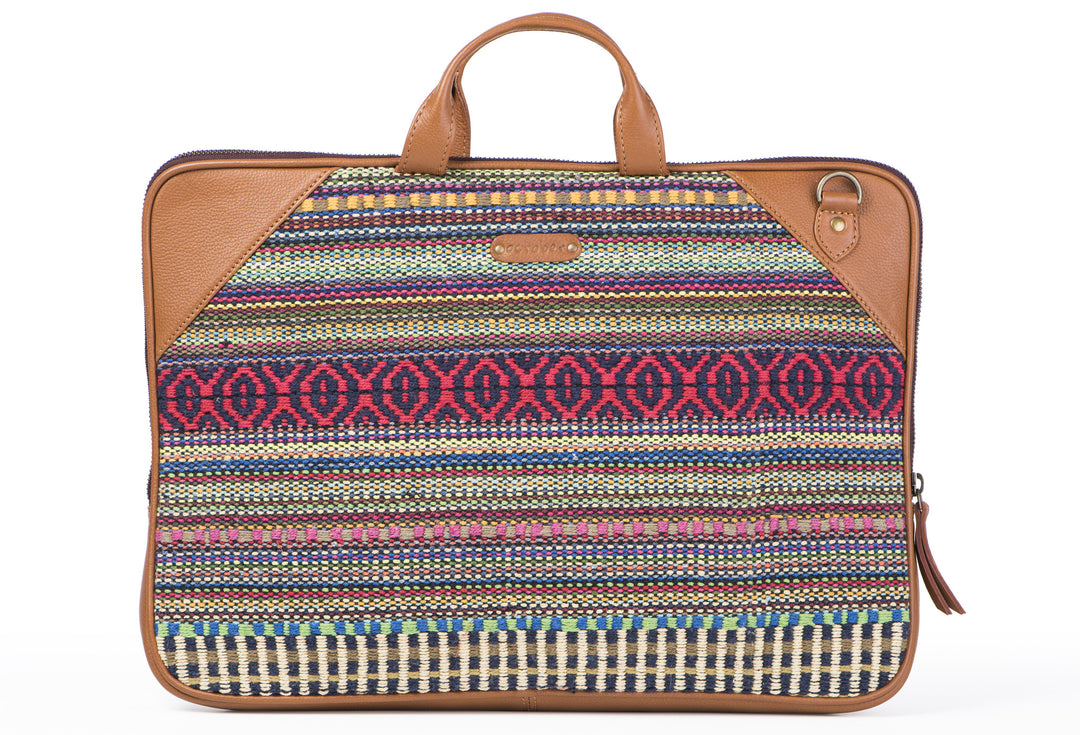 Laptop Bag- Red Durrie - October Jaipur