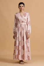 Load image into Gallery viewer, Mannington Wrap Dress - Blush Posy - October Jaipur
