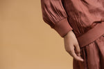 Load image into Gallery viewer, Camellia Sweat Top: Rust Posy - October Jaipur
