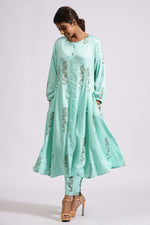 Load image into Gallery viewer, Shahnaz Co-ord Set-Green Ash - October Jaipur
