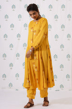 Load image into Gallery viewer, Shahnaz Co-ord Set- Mustard Bouquet - October Jaipur
