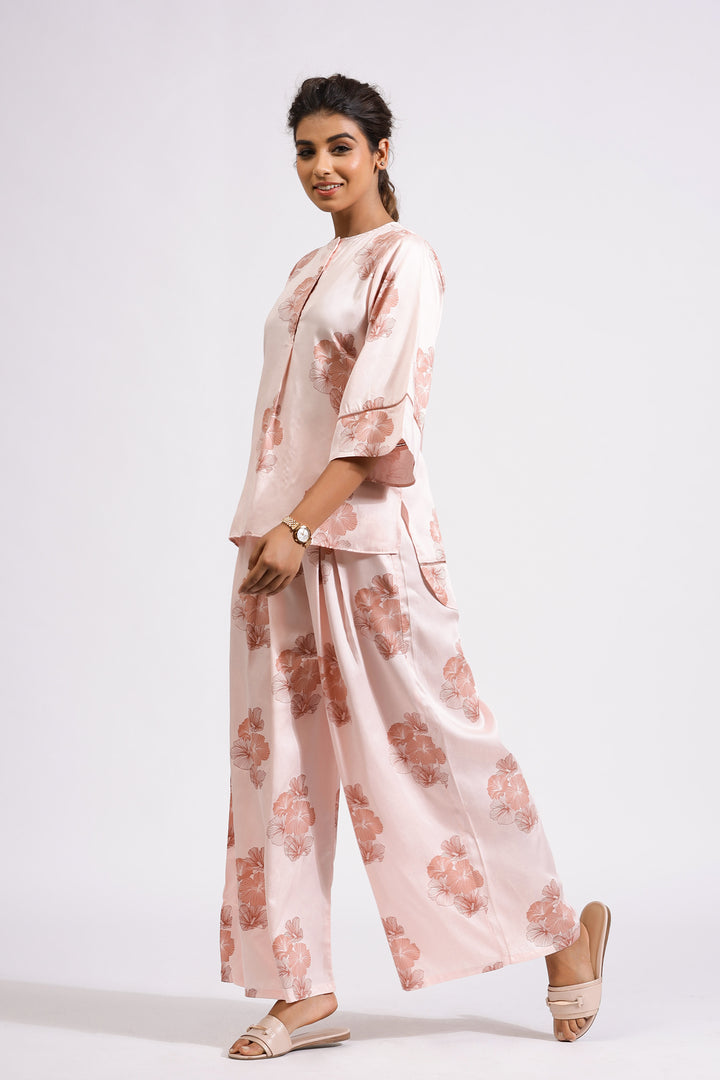 Valeria Co-ord Set- Blush Posy - October Jaipur