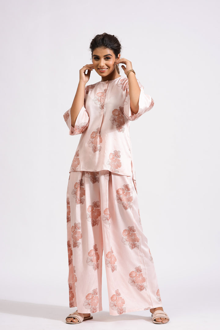 Valeria Co-ord Set- Blush Posy - October Jaipur