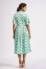 Load image into Gallery viewer, Ava Lapel Dress- Green Ash - October Jaipur
