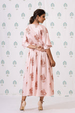 Load image into Gallery viewer, Kate Long Dress- Blush Posy - October Jaipur
