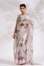 Load image into Gallery viewer, Purple Rose- Silk Organza Saree - October Jaipur
