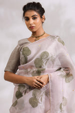 Load image into Gallery viewer, Purple Rose- Silk Organza Saree - October Jaipur
