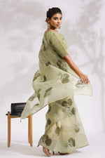 Load image into Gallery viewer, Olive Rose -Silk Organza Saree - October Jaipur
