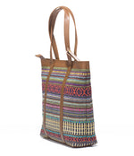 Load image into Gallery viewer, Shoppers Bag- Red Durrie - October Jaipur
