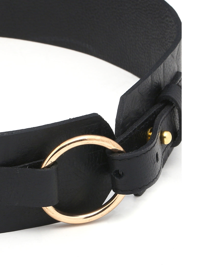 Route- Black Leather Belt - October Jaipur