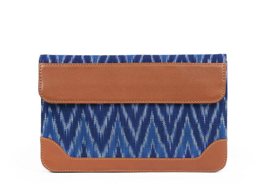 Pocket Book- Blue Ikat Durrie - October Jaipur