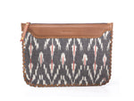 Load image into Gallery viewer, Woven Clutch - Grey Ikat - October Jaipur