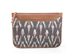 Load image into Gallery viewer, Woven Clutch - Grey Ikat - October Jaipur
