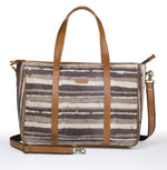 Load image into Gallery viewer, Office  Handbag- Grey Stripe - October Jaipur
