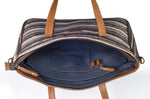 Load image into Gallery viewer, Office  Handbag- Grey Stripe - October Jaipur
