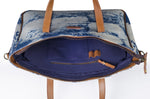 Load image into Gallery viewer, Office Handbag- Indigo Scratch - October Jaipur
