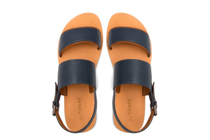 DOUBLE STRAP SANDAL-BLUE - October Jaipur