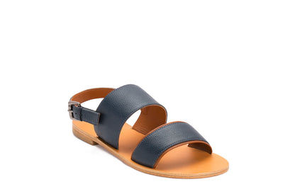 DOUBLE STRAP SANDAL-BLUE - October Jaipur
