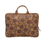 Load image into Gallery viewer, Block Printed  Leather laptop bag - October Jaipur