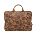 Load image into Gallery viewer, Block Printed  Leather laptop bag - October Jaipur
